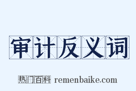审计反义词是什么意思的图片